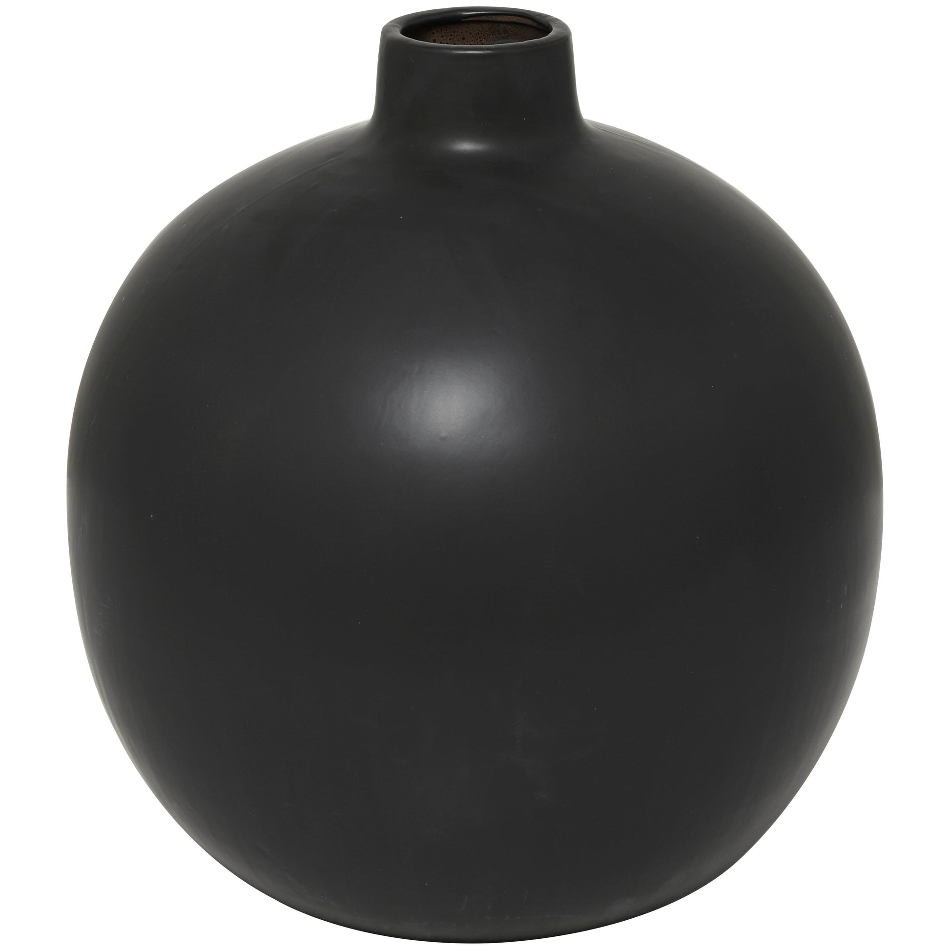 Black Ceramic Matte Vase - 16"W, 17"H