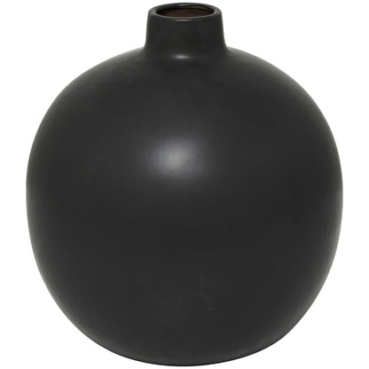 Black Ceramic Matte Vase - 16"W, 17"H