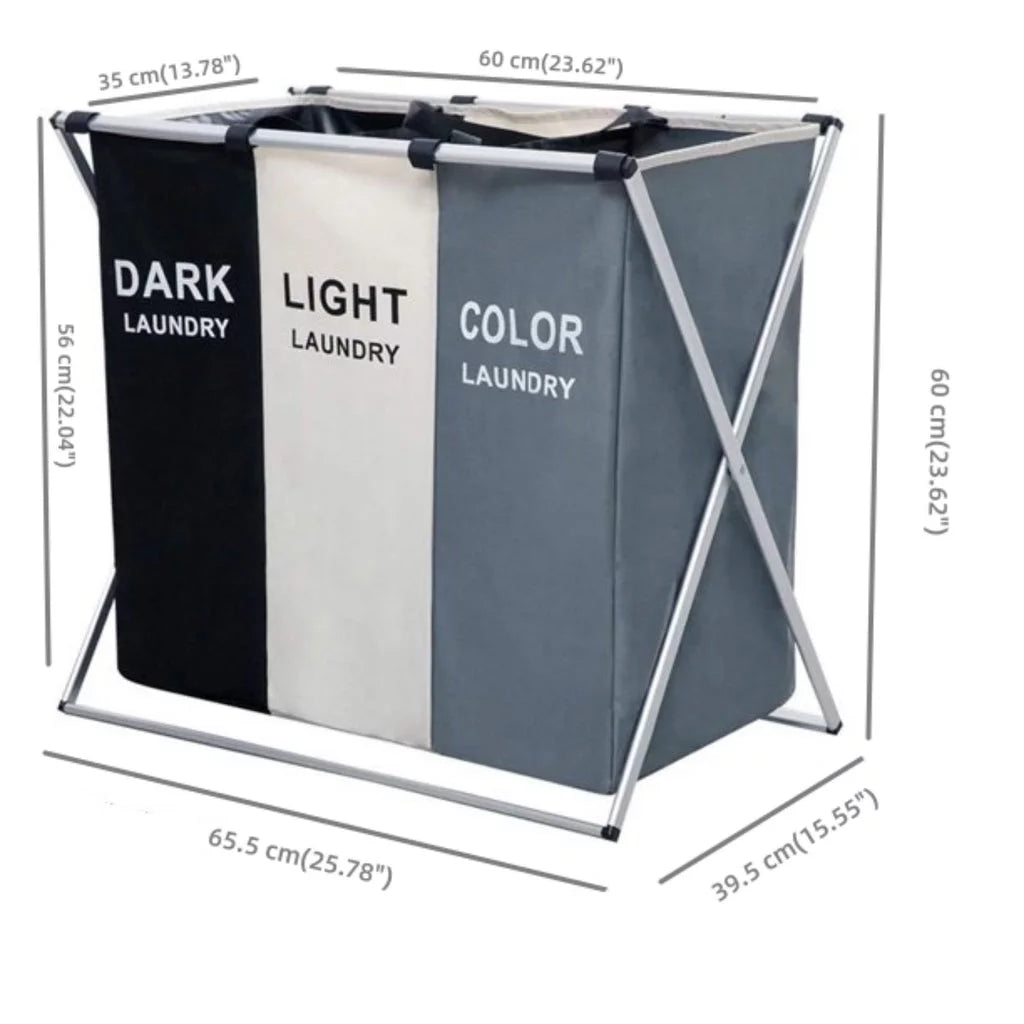 135L Large Clothes Laundry Hamper Sorter Waterproof Laundry Storage Bag Basket Sorter for Laundry Room Organization