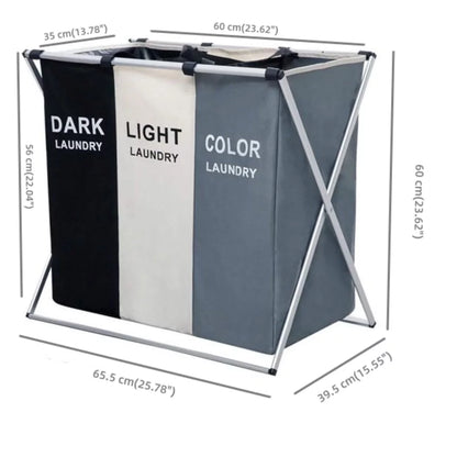 135L Large Clothes Laundry Hamper Sorter Waterproof Laundry Storage Bag Basket Sorter for Laundry Room Organization
