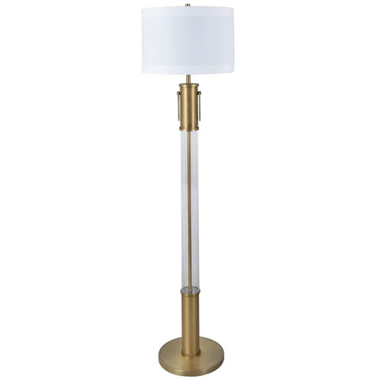 64'' Satin Gold Traditional Floor Lamp