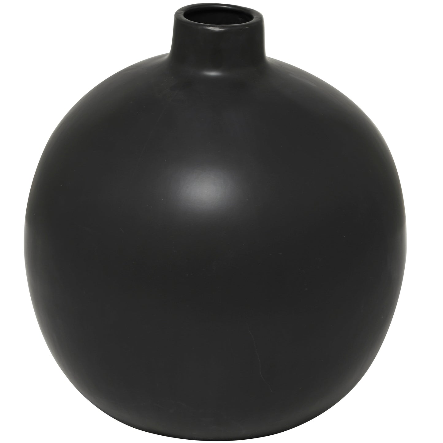 Black Ceramic Matte Vase - 16"W, 17"H