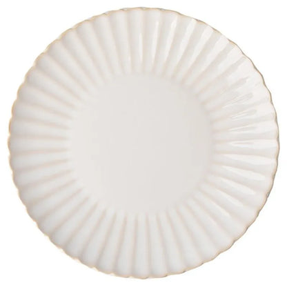 Retro Petal Dinner Plate Ceramic Kitchen Plate Tableware Set Food Dishes Rice Salad Noodles Bowl Soup Kitchen Cook Tool 1Pc
