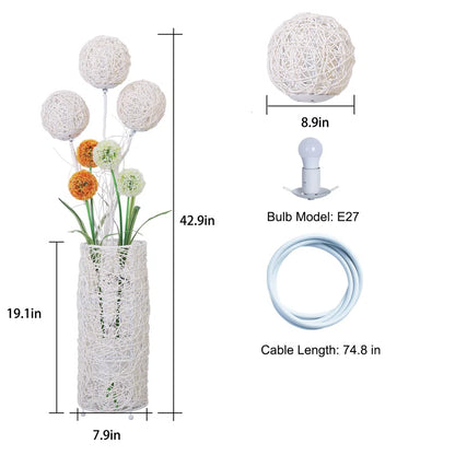 Coto 42.9'' White Novelty Floor Lamp Set