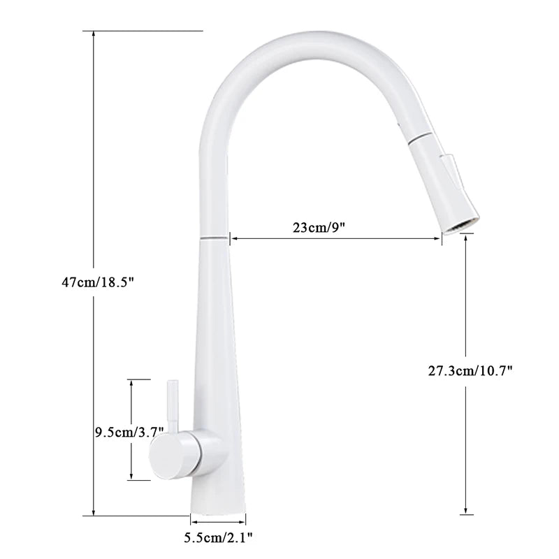 Touch Sense White Kitchen Faucet White Pull Out Kitchen Mixer Faucets Black Smart Sensor Stream Spray Mode Mixer Taps