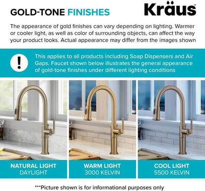 Artec Pro (1 St Gen) Commercial Style Pre-Rinse Single Handle Kitchen Faucet (No Pull Down) with Pot Filler in Spot Free Antique Champagne Bronze/Matte Black, KPF-1603SFACBMB