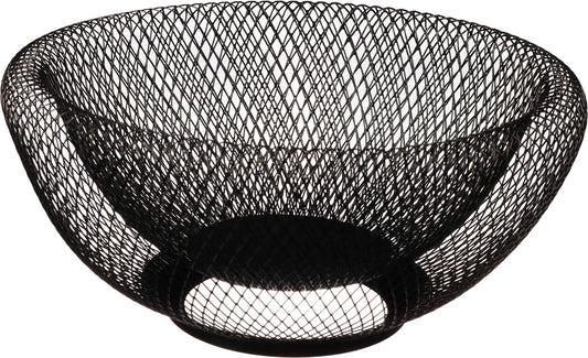 Metal Wire Fruit Basket,Large round Storage Baskets for Bread,Metal Wire Bread Fruit Bowl Vegetable Stand Holder for Snacks,Modern Fruit Bowl Decorate Kitchen Counter,Black