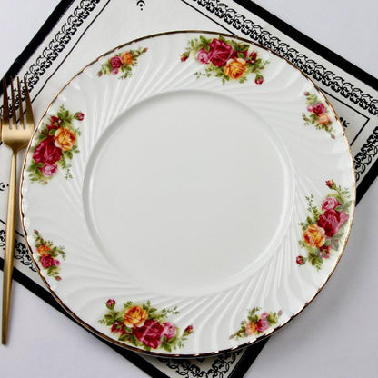 Chinese-Style Bone China European-Style Retro Household Tableware Plate Dishes Western-Style Plate Set Ceramic Gift Box